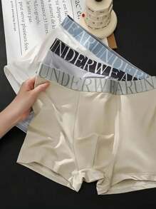 4 pièces/Paquet Sous-vêtements pour hommes, Boxers hommes simples et à la mode, Ensemble de sous-vêtements confortables et respirants