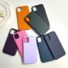 High Quality Magnetic Leather IPhone 11 12 13 14 15 Pro Max Textured Skin Feel - Xanh đậm - Xem 6