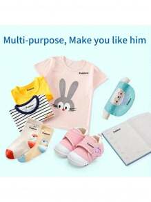 Tampon personnalisé avec le nom des enfants, sceau imperméable pour vêtements, tampons encreurs mignons pour aliments personnalisés, décorations et cadeaux pour les douches de bébé, la famille, les cadeaux de Noël, la rentrée scolaire, les cadeaux de Saint-Valentin pour garçon et fille