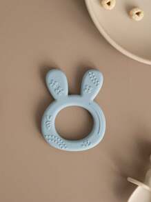 1pc Rabbit Teether Toy Baby Silicone Teether Ring Easy-To-Hold Soothing Sore Gums For Teething Chewing - Multicolor - View 16