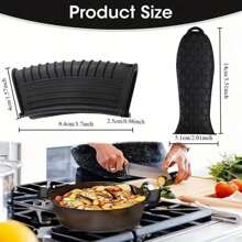 2/4/8pcs High Temperature & Abrasion Resistant Pot & Pan Handle Covers, Pot/Pan Lid Grip, Prevents Scalding, For Casserole, Steamer & Soup Pot