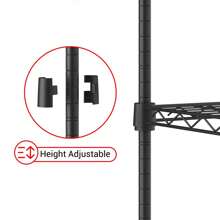5 Tier Wire Shelving Garage Shelving Storage Shelves Heavy Duty,59" W X59 H X 13.8" D  Adjustable Garage Shelves,Utility Shelf Rack For Storage Warehouse Pantry Closet,Basement Pantry Storage Shelves