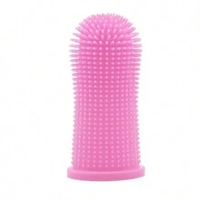 Pellet Digital Electronic Technology Co 5-Pieces: Super Soft Pet Finger Toothbrush Teeth Cleaning Silicone Tooth Brush - 粉色 - 查看 1