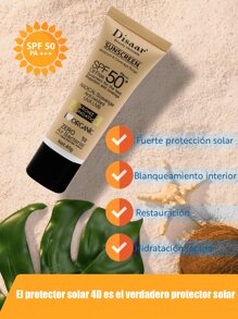 El Protector Solar Spf50+ Aísla Los Rayos Del Sudor E Hidrat - Blanco - Ver 2