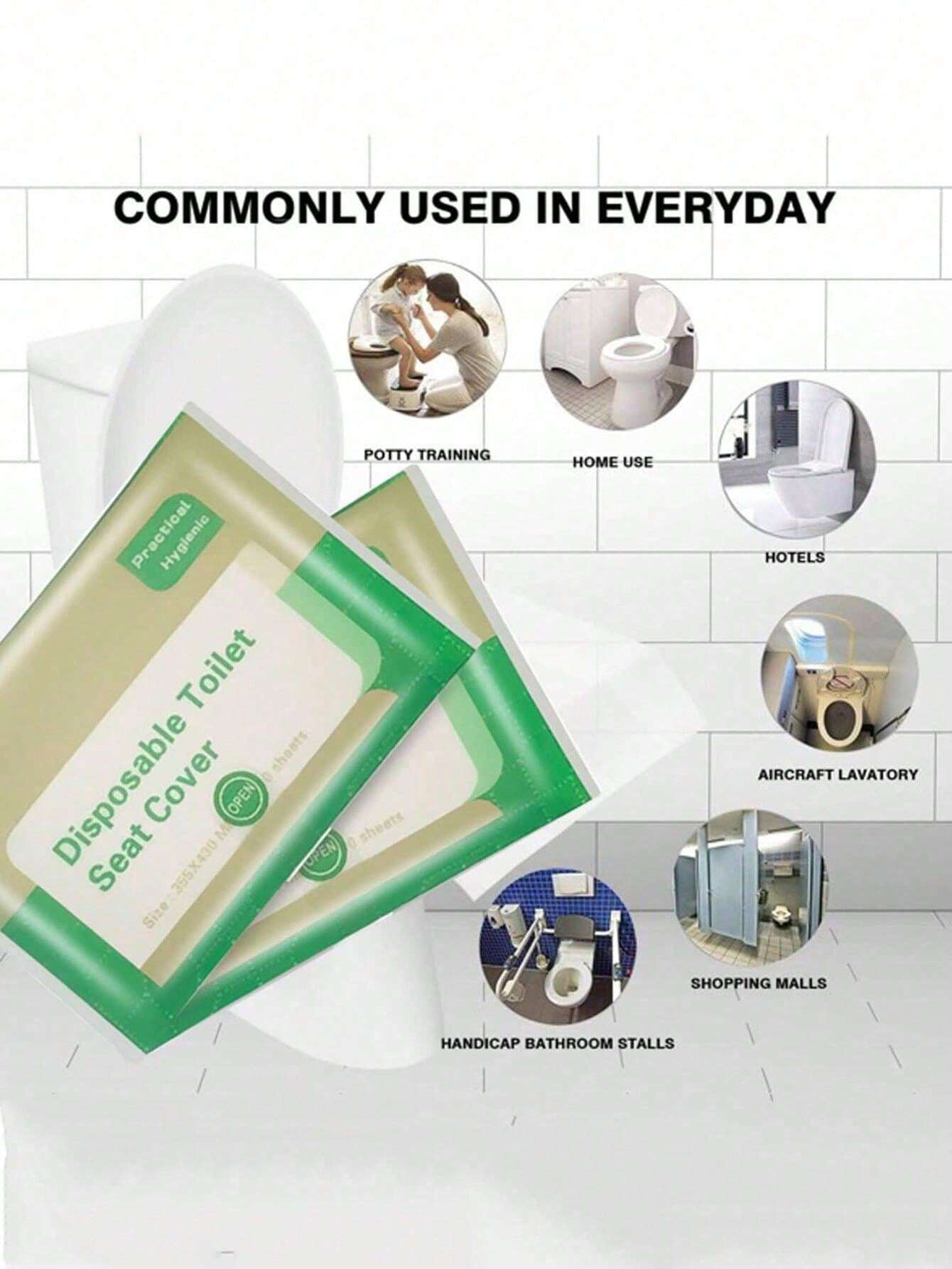 Toilet Seat Cover Disposable Flush Paper Travel Toilet Seat Cover