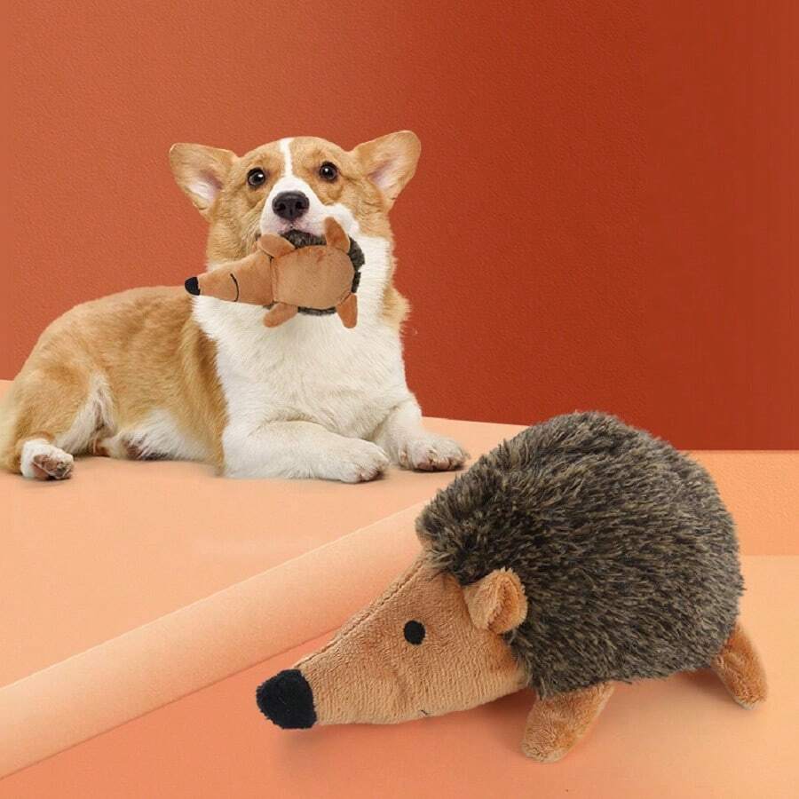 Plush Hedgehog Shaped Chew Resistant Washable Pet Dog Toy SHEIN USA