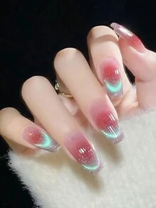 Nam châm dạng dải dày siêu mạnh hình mắt mèo dùng cho sơn gel móng tay hiệu ứng sọc 3D kiểu Pháp đa chức năng, dụng cụ làm móng, dụng cụ làm móng, dụng cụ làm móng, trở lại trường, móng tay, dụng cụ làm móng để dán móng tay - Bạc - Xem 6