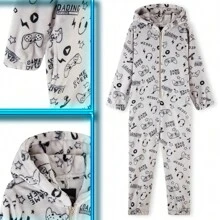 City Comfort Onesie Fluffy Fleece Pyjama And Gaming Camo Warm Winter PJ 7-14 Years - Multicolor - View 4