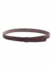 1pc Leather Multi-Accessory Adjustable Hat, Suitable For Beach, Gentleman And Cool Styles, Unisex