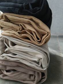 Calça reta casual de rua com bolso grande e bolso grande