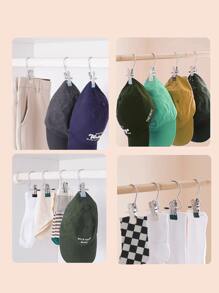 20/10/1 Piece Stainless Steel Clothespins, Laundry Pegs With Hooks, Portable Hanging Clothespins, Wardrobe Organizers, Hangers, Drying Socks, Underwear, Bras, Panties, Insoles, Bag Seals, Item Hanging, Decorative Hanging, Easy To Use In A Variety Of Scenarios, Available In Multiple Colors, A Good Helper In Daily Life,Spring,Minimalist,Summer Tops