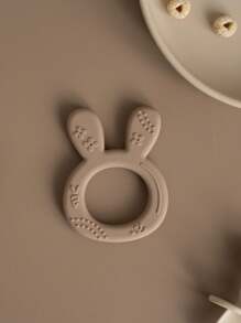 1pc Rabbit Teether Toy Baby Silicone Teether Ring Easy-To-Hold Soothing Sore Gums For Teething Chewing - Multicolor - View 13