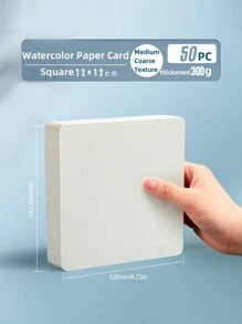 50/100 Pcs Blank Watercolor Paper,Thickening 300gsm For Professional Artists, Beginners Acrylics Watercolors,Gouache,Inks,Oil Paintings,PostCard Students Art Supplies Gift Best Choice Back To School Supplies Halloween Easter Christmas Card Drawing Tools