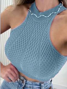 KNITTING REGULATED SEXY JEWELLERY FASHION WOMEN'S - Baby Blue - View 2