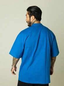 Royal Blue Signature Oversized T-Shirt - 查看 5