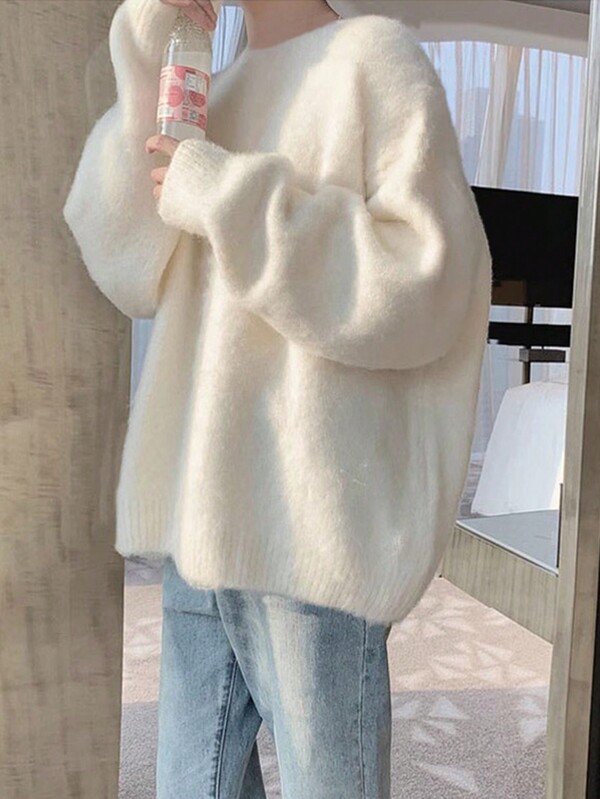Retro Japanese Fashion Small Niche White Sweater New Early Spring Autumn Slouchy Gentle Sense Long Sleeve Top Women Clothing