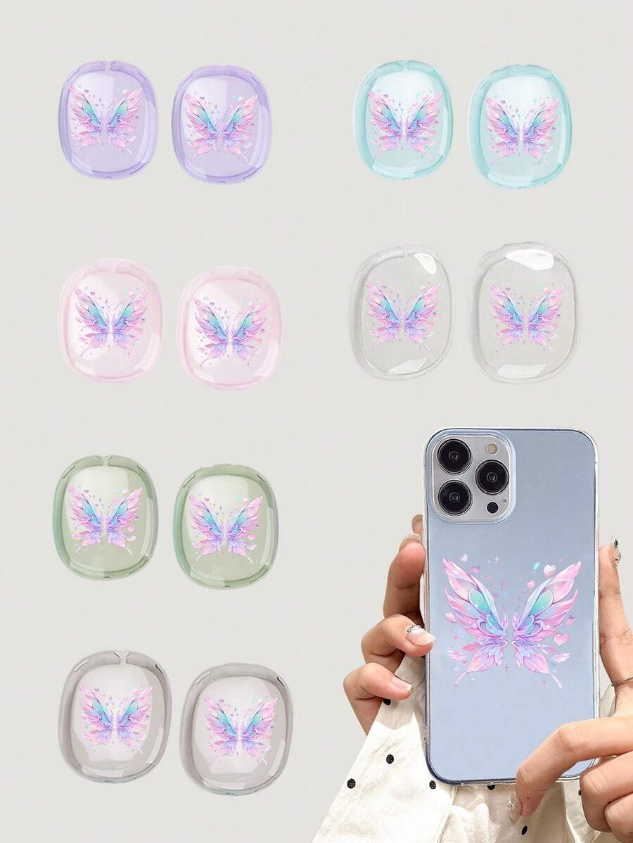 Aesthetic 1 Pc Big Hole Transparent Shell And 1 Pair Headphone Shell