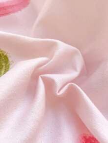 1 套草莓拉绒床上用品 3 件套，营造浪漫花卉梦幻，时尚可爱，柔软舒适，适用于卧室、客房，可机洗 - 彩色 - 查看 4