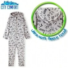 City Comfort Onesie Fluffy Fleece Pyjama And Gaming Camo Warm Winter PJ 7-14 Years - Multicolor - View 6