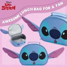 Disney Stitch Lunch Bag Insulated Lining Portable Cooler School Travel Holidays Trips Supplies - one-size - View 3