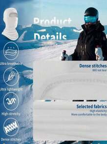 2 pièces/set Cagoule unisexe de couleur unie, convenant pour un usage quotidien, les voyages extérieurs, la randonnée, le ski, le cyclisme