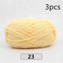 3pcs/Set 150g 5-Ply Yarn + 1pc Random Color Knitting Tool Scissors, For Weaving Bags, Scarves, Hats, Sweaters, Dolls