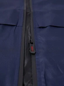 Veste bomber mode minimaliste avec poches à fermeture éclair pour homme - Bleu marine - Voir 7