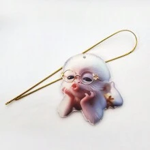 1pc Acrylic Flat Car Hanging Ornament, Backpack Accessory, Home Decor, Christmas Tree Pendant