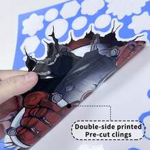 Miếng dán cửa sổ Giáng sinh – Thiết kế đột phá 3D với Ông già Noel, Người tuyết, Tuần lộc và Bông tuyết, Miếng dán cửa sổ Giáng sinh có thể tháo rời và tái sử dụng để trang trí nhà ngày lễ, Miếng dán tĩnh cho cửa sổ kính - Nhiều màu - Xem 8