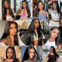 Put On And Go Glueless Wigs Human Hair Pre Plucked Pre Cut 6x5 Straight Lace Closure Wigs Human Hair Upgraded Glueless Wig Ready To Wear Glueless HD Lace Front Wigs For Women 200% Density - Natural Black - 查看 11