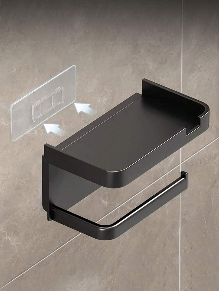 EasyInstall NoDrill Bathroom Tissue Holder WallMounted Toilet