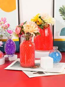 60,000 颗透明水凝胶珠用于花瓶填充，红色凝胶水珍珠用于漂浮珠子珍珠蜡烛、婚礼中心装饰、新娘送礼会、圣诞节、周年纪念日和节日装饰