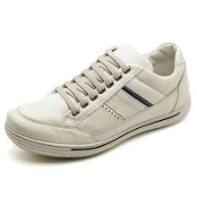 Men's Genuine Leather Sneakers: Comfort And Casual Style - trắng - Xem 1