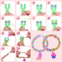 2700+ Loom Bands Set, 32 Farben Gummi Twist DIY Nachfüll Armband Bastel-Set mit Perlen Zubehör für Mädchen Jungen Starter Geschenk Schmuckherstellung Bastelbedarf Zufallsfarbe