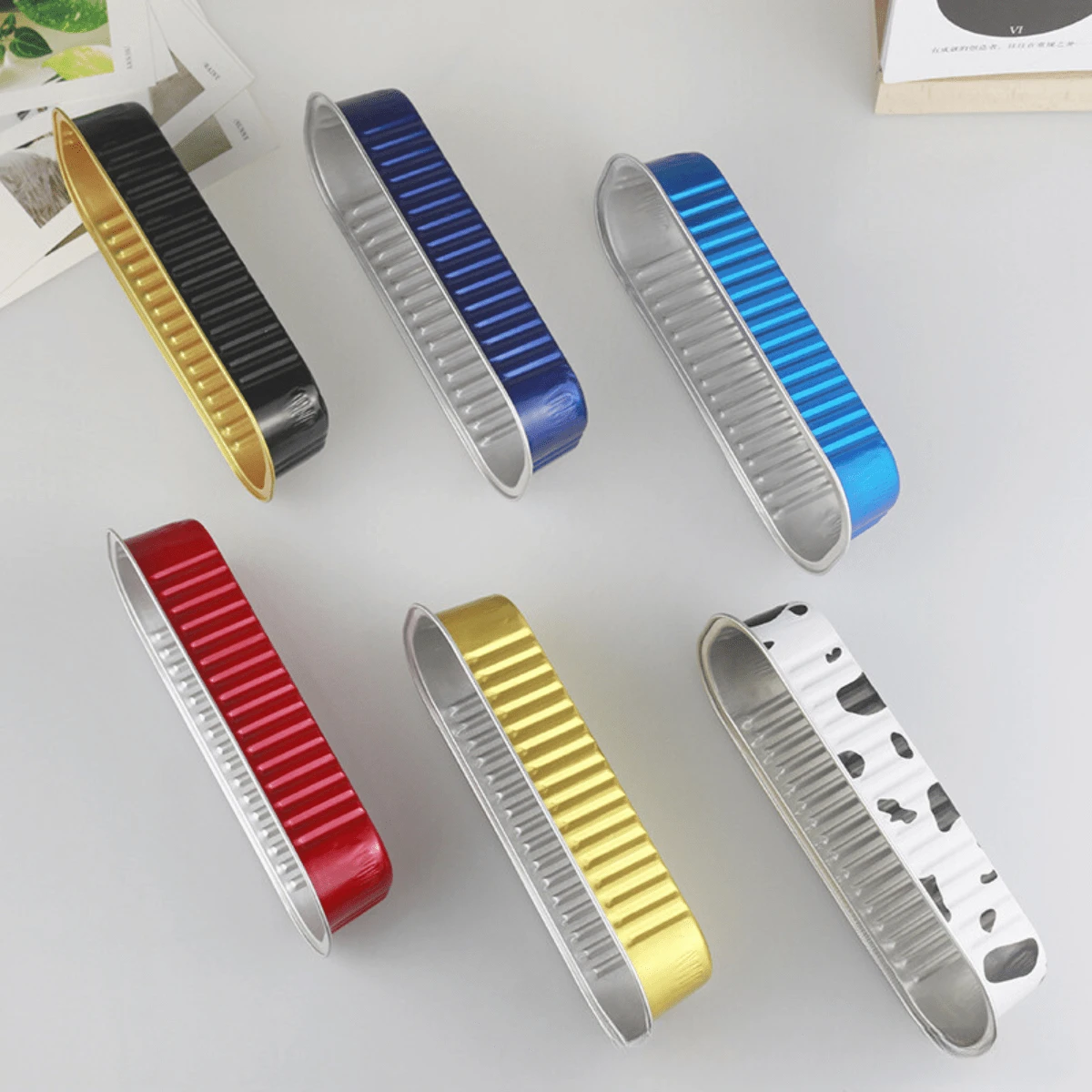 10 Stampini Ovali In Lega Di Alluminio Per Formaggio E Torte - Rivestimento Antiaderente - Foto 10