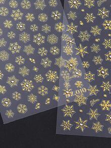 2 miếng dán móng tay nghệ thuật đính đá hoa tuyết màu đồng 3D hình nai sừng tấm mùa đông vàng bông tuyết hươu ngày lễ tự làm đồ trang sức đá quý dán móng tay trang trí móng tay tại tiệm làm móng phụ kiện thiết kế móng tay giáng sinh - Nhiều màu - Xem 5