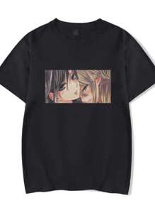 Citrus Mei Yuzu T-Shirt Japanese Anime Manga Otaku Geek Nerd Shirt Blouse Unisex Male Female 100% Cotton Top Premium Streetwear New Release Fast Shipping Various Colors!! Plus Size - 黑色 - 查看 1