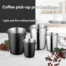 1 件装咖啡计量杯计量杯不锈钢咖啡机手柄计量杯马克杯咖啡粉喂料器配件适用于奶茶店家庭咖啡店 - 彩色 - 查看 6