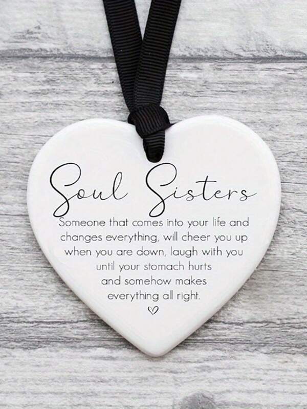 1 Prezent dla Siostry Duszy, Prezent Przyjaciółki, Spersonalizowane Dekoracje W Kształcie Serca, Urodziny Przyjaciela, Prezent dla Siostry, Cytat Siostry Duszy, Prezent Dla Najlepszego Przyjaciela, Wystrój Domu, Wystrój Pokoju, Wystrój Ściany