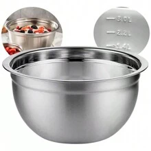 Boll Mixing Bowl Luxury Line 26cm 4 Liters In Stainless Steel Bowl With Internal Measurer - 銀色 - 查看 1