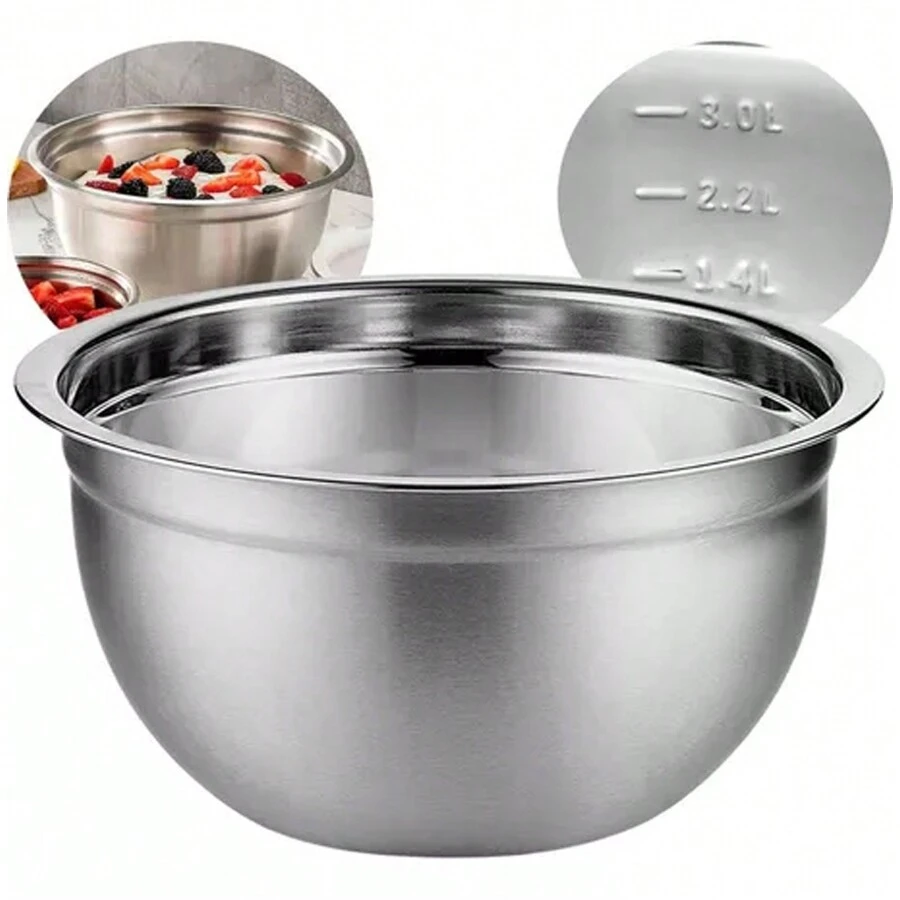 Boll Mixing Bowl Luxury Line 26cm 4 Liters In Stainless Steel Bowl With Internal Measurer - 銀色 - 查看 1