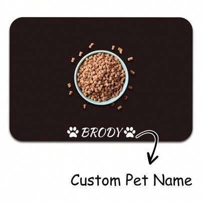 Tapis personnalisé pour bol de nourriture pour chien ou chat, en PU antidérapant au fond. Tapis pour bol de nourriture et d'eau pour animaux de compagnie. Tapis de sol personnalisés pour animaux de compagnie, imperméables, pour la décoration de la maison, de la salle de bain, de l'automne, de la rentrée scolaire