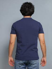 Men's T-Shirt Made Of High Quality Cotton Fabric - Màu xanh lam - Xem 3
