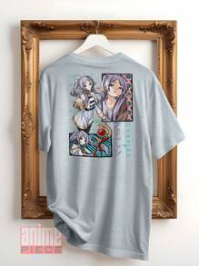 Frieren The Elfref-006 Anime Shirt - Grey - View 2