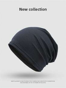 1pc Men's Outdoor Sports Bandana Scarf Hat Breathable Solid Color Minimalist Moisture Wicking Versatile Beanie Cap - Running Cap - View 9