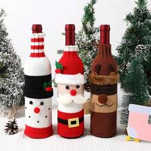 1 cái Nắp chai rượu trang trí Giáng sinh, Ông già Noel hoạt hình & Cây thông Noel, Trang trí bầu không khí cho nhà hàng & khách sạn - Nhiều màu - Xem 2
