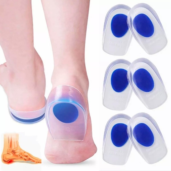 Vmingo 3 Pares Plantilla Talonera Autoadherible Suave Flexible Azul/Rojo Gel Vmingo