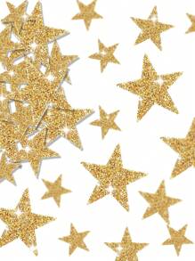 8pcs Iron-On Star Patches, Multi-Size Adhesive Star Patches, Resin Rhinestone Star Stickers, Suitable For Valentine's Day, Halloween, Christmas, Thanksgiving And Harvest Festival Gifts And Decorations, Autumn