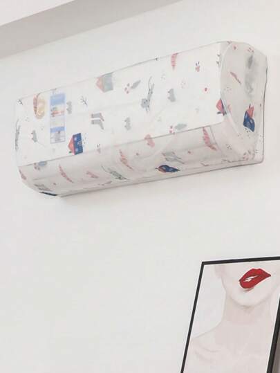 1pc Air Conditioner Anti-Dust Cover, Full Enclosed Indoor Wall-Mounted AC Unit Protector For Bedroom, Home Use,Bag,Organizer,Storage