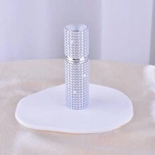 1pc 10ml Diamond Studded Empty Refillable Bottle, Portable Travelsize For Cosmetics, Perfume, Liquid